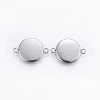 Tarnish Resistant 304 Stainless Steel Cabochon Connector Settings X-STAS-I095-28P-D-2