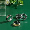 Unicraftale 12Pcs Stainless Steel Grooved Finger Ring Settings STAS-UN0038-94A-3