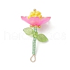 Glass Seed Beaded Flower Pendants PALLOY-MZ00737-2