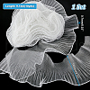 AHADERMAKER 10 Yards Polyester Pleated Lace Trim OCOR-GA0001-72B-2