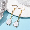 Nuggets Natural Howlite Dangle Earrings EJEW-JE05683-03-2