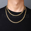 PVD Vacuum Plating 201 Stainless Steel Curb Chain Necklaces NJEW-Q336-11A-G-2
