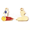 Alloy Enamel Pendants ENAM-S121-142-2