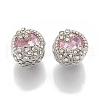 Alloy Rhinestone Beads PALLOY-T048-10P-1