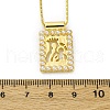 Brass Religion Pendant Necklaces NJEW-C071-06A-G-5