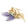 Resin Fairy Lapel Pin with Clear Cubic Zirconia JEWB-G015-02G-3