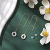 Natural Pearl Ear Studs EJEW-P286-41G-4