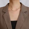 Cubic Zirconia Column Pendant Necklace with Brass Cable Chains UU3534-1-7
