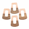 Opaque Resin & Walnut Wood Pendants RESI-S389-034A-C02-1