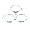 3Pcs Constellations Adjustable Nylon Cord Braided Bead Bracelets for Women Men BJEW-JB11325-11-4