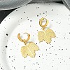 304 Stainless Steel Maple Leaf Hoop Earrings for Women EJEW-G417-04G-3