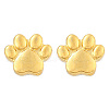 PVD Vacuum Plating 304 Stainless Steel Dog Paw Print Stud Earrings for Women EJEW-P212-15G-3
