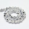 Electroplate Faceted Bicone Imitation Austrian Crystal Glass Beads Strands X-GLAA-F029-3x3mm-B01-2