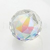 Faceted Round Glass Pendants X-GLAA-O008-F03-1