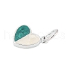 Two Tone 925 Sterling Silver Enamel Heart Charms STER-S011-03S-C-2