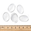 Transparent Oval Glass Cabochons X-GGLA-R022-25x18-5