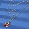 Brass Micro Pave Cubic Zirconia Pendant Neckalces for Women NJEW-C076-01B-G-3