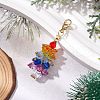 Tree Glass Beads Pendant Decoration HJEW-JM02613-02-1