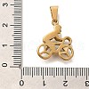 PVD Vacuum Plating 304 Stainless Steel Pendants STAS-U035-31G-3