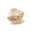 Brass Micro Pave Cubic Zirconia Pendants KK-U061-03G-2