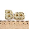 Brass Micro Pave Clear Cubic Zirconia Pendants KK-Z041-01G-B-3