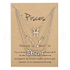 3Pcs 3 Styles Alloy Crystal Rhinestone Constellation Pendant Necklaces Sets WGEBB06-24-1