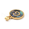 PVD Vacuum Plating 304 Stainless Steel with Paua Shell Pendants STAS-G268-02G-G-3