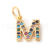 Brass Micro Pave Colorful Cubic Zirconia Charms ZIRC-F092-01-M-1