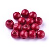Dyed Natural Wood Beads WOOD-Q006-14mm-01-LF-1