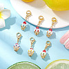 Glass Seed Beaded Pendant Decorations HJEW-MZ00188-1
