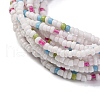 Bohemia Style Glass Beaded Multi-strand Bracelets for Women BJEW-G720-01C-3