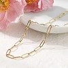 3.5MM 304 Stainless Steel Paperclip Chain Necklaces NJEW-T016-07G-3