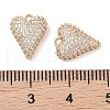 Brass Micro Pave Clear Cubic Zirconia Pendants KK-S388-01G-01-3