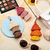 3Pcs Colorful Tassel Keychain Handmade Boho Keychain Personalized Bag Charm Tassel Keychain for Women JX282A-3