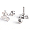 201 Stainless Steel Barbell Cartilage Earrings EJEW-R147-06-2