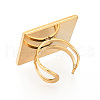 304 Stainless Steel Open Cuff Ring Components STAS-S080-041I-G-4