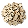 25Pcs Halloween Theme Wood Cabochons WOOD-CJC0005-56-1