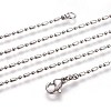 304 Stainless Steel Ball Chain Necklaces NJEW-F249-01P-1