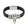 Braided Microfiber Leather Cord Bracelets BJEW-P328-16AS-01-1