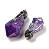 Electroplated Raw Rough Natural Quartz Crystal Big Pendants G-B077-04A-08-2