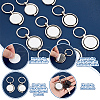 AHADERMAKER 9Pcs 3 Styles Alloy Sublimation Blanks Keychains AJEW-GA0007-45-4