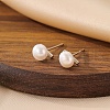 Elegant 925 Sterling Silver Freshwater Pearl Stud Earrings for Women's Daily Wear NN8713-2-2