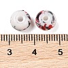 Opaque Spray Painted Glass Beads GLAA-G118-01R-3