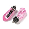 Electroplated Raw Rough Natural Quartz Crystal Big Pendants G-B077-04A-02-2