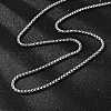 Tarnish Resistant 304 Stainless Steel Venetian Chain Box Chain Necklace Making X-STAS-A028-N031P-A-3