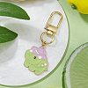 Alloy Enamel Dinosaur Pendant Decorations HJEW-JM02695-03-1