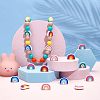 CHGCRAFT 20Pcs 5 Colors Silicone Beads SIL-CA0001-09-3