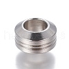 Tarnish Resistant 201 Stainless Steel Grooved Beads X-STAS-P239-26P-1