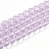 Baking Paint Transparent Glass Beads Strands DGLA-N006-8mm-05-1