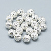 925 Sterling Silver Om Beads STER-T002-82S-1